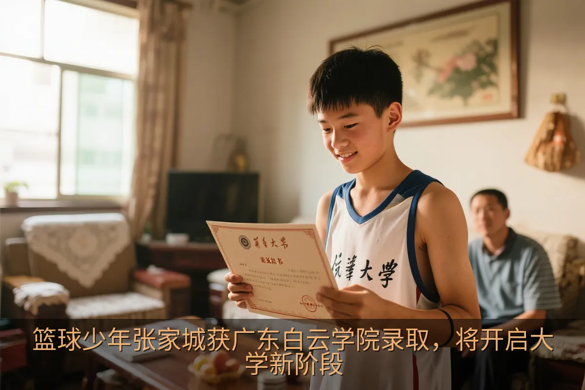 篮球少年张家城获广东白云学院录取，将开启大学新阶段