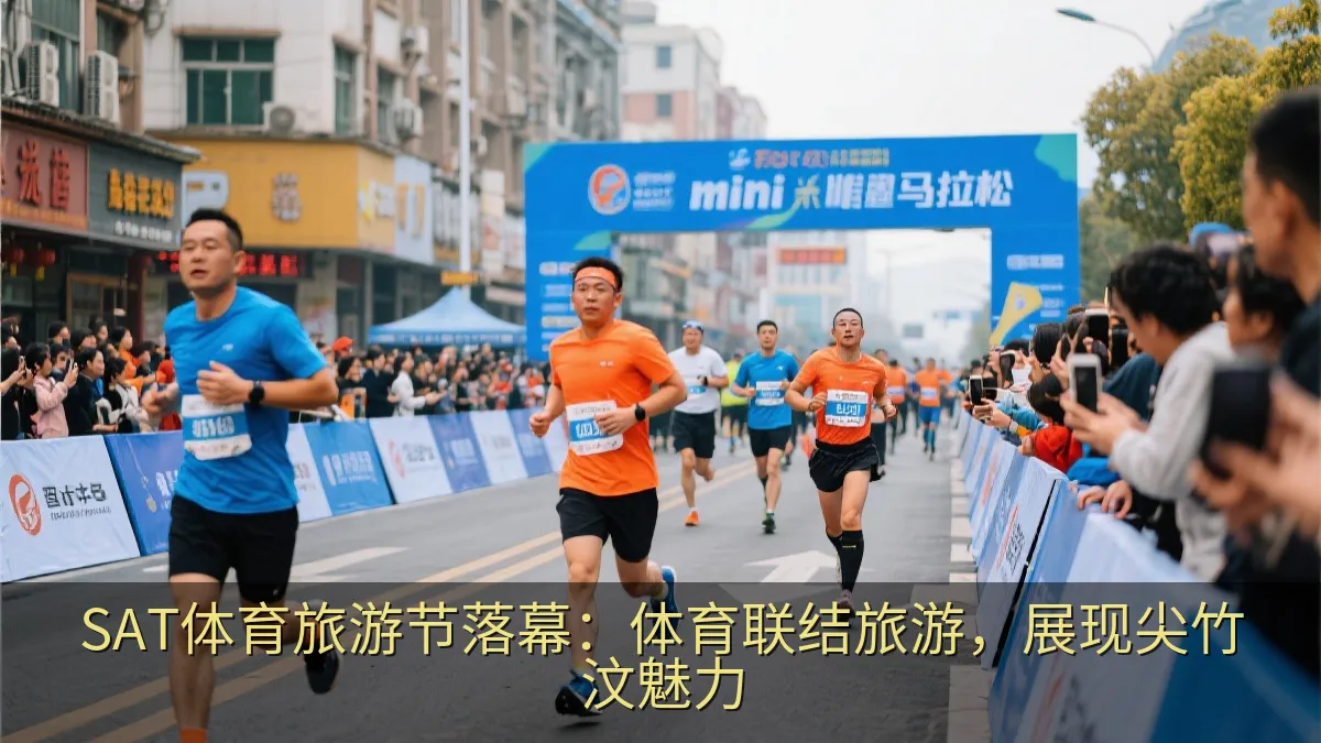 迷你马拉松跑者经过尖竹汶府城市道路