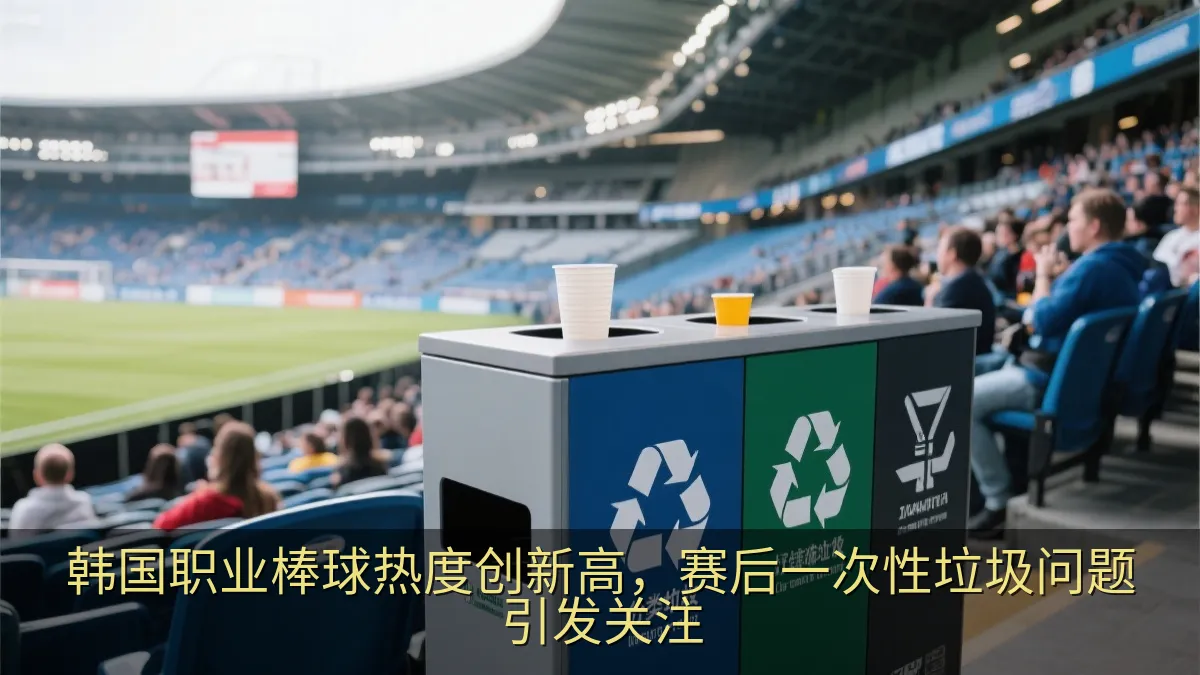 球场内设置清晰标识的垃圾分类回收站